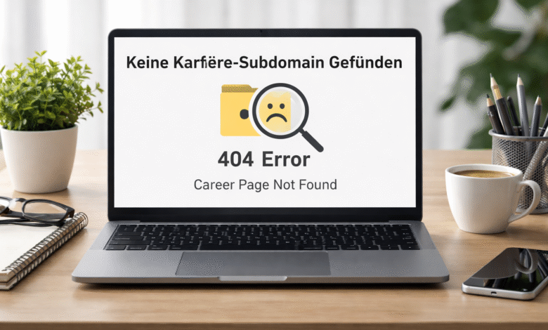 Keine Karriere-Subdomain Gefunden: Issue on Your Career Page