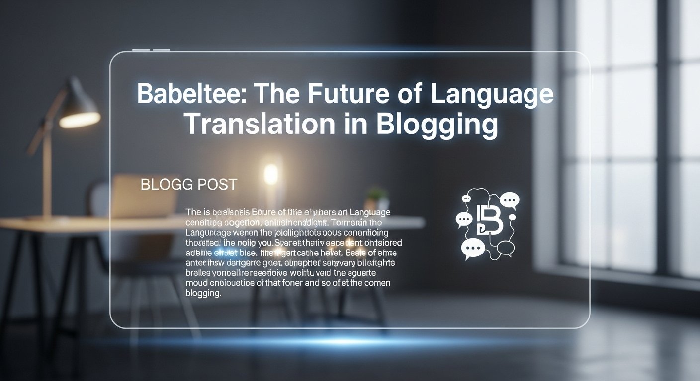 Babeltee: The Future of Language Translation in Blogging